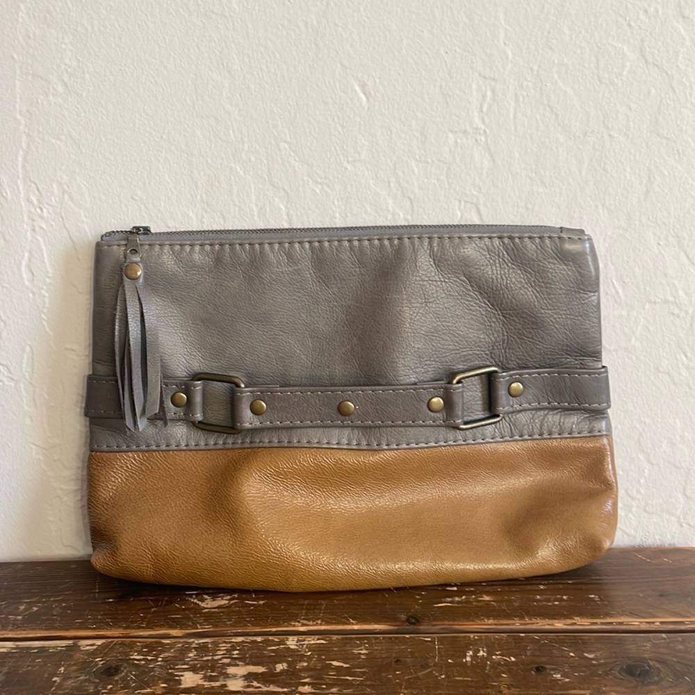 Genuine leather handmade clutch purse, never used.
